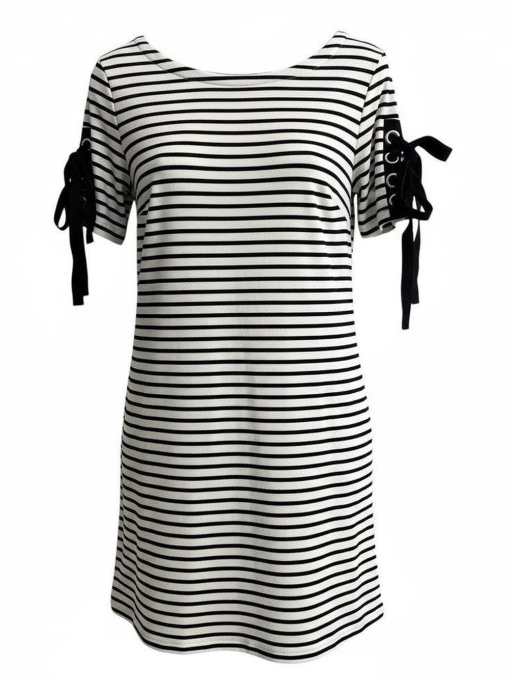 Anthropology Maeve black and white striped dress